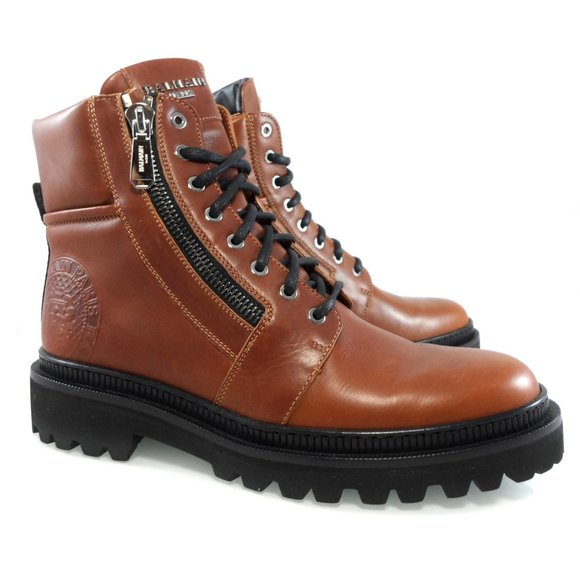 NIB$1450 BALMAIN RANGER EMBOSSED LOGO LEATHER COMBAT DUAL ZIPPERS BOOTS 43 10 - Picture 12 of 16
